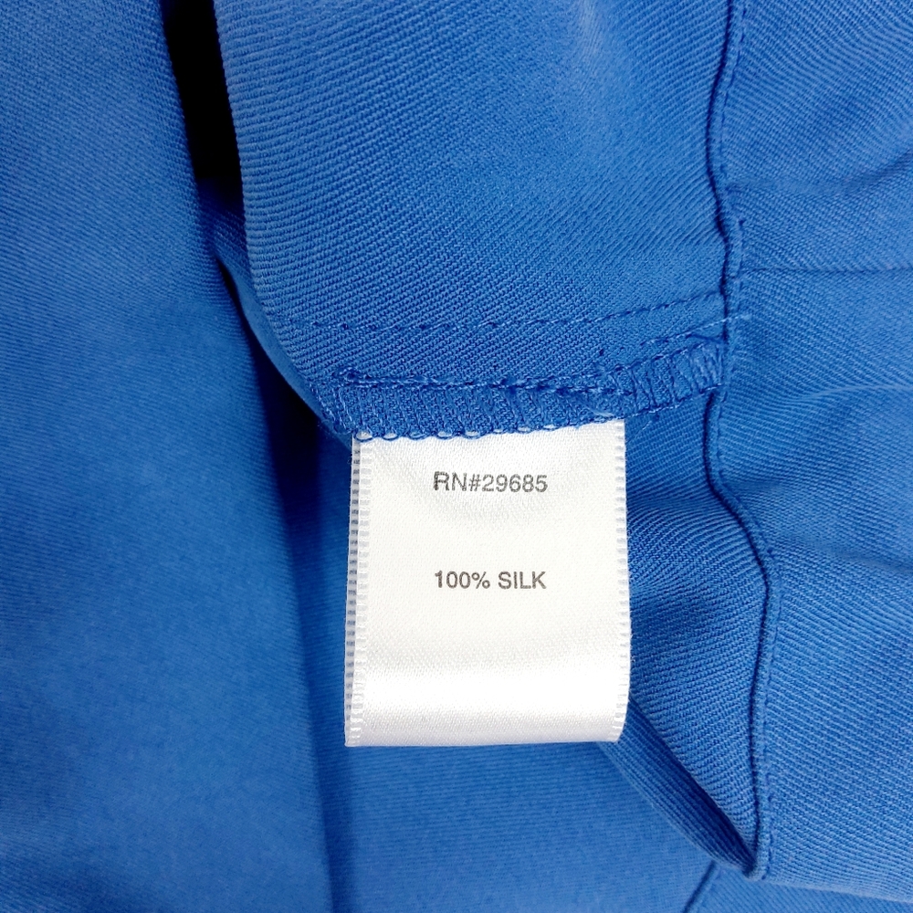 Pendleton Soft Blue Silk Top Size Large - image 4